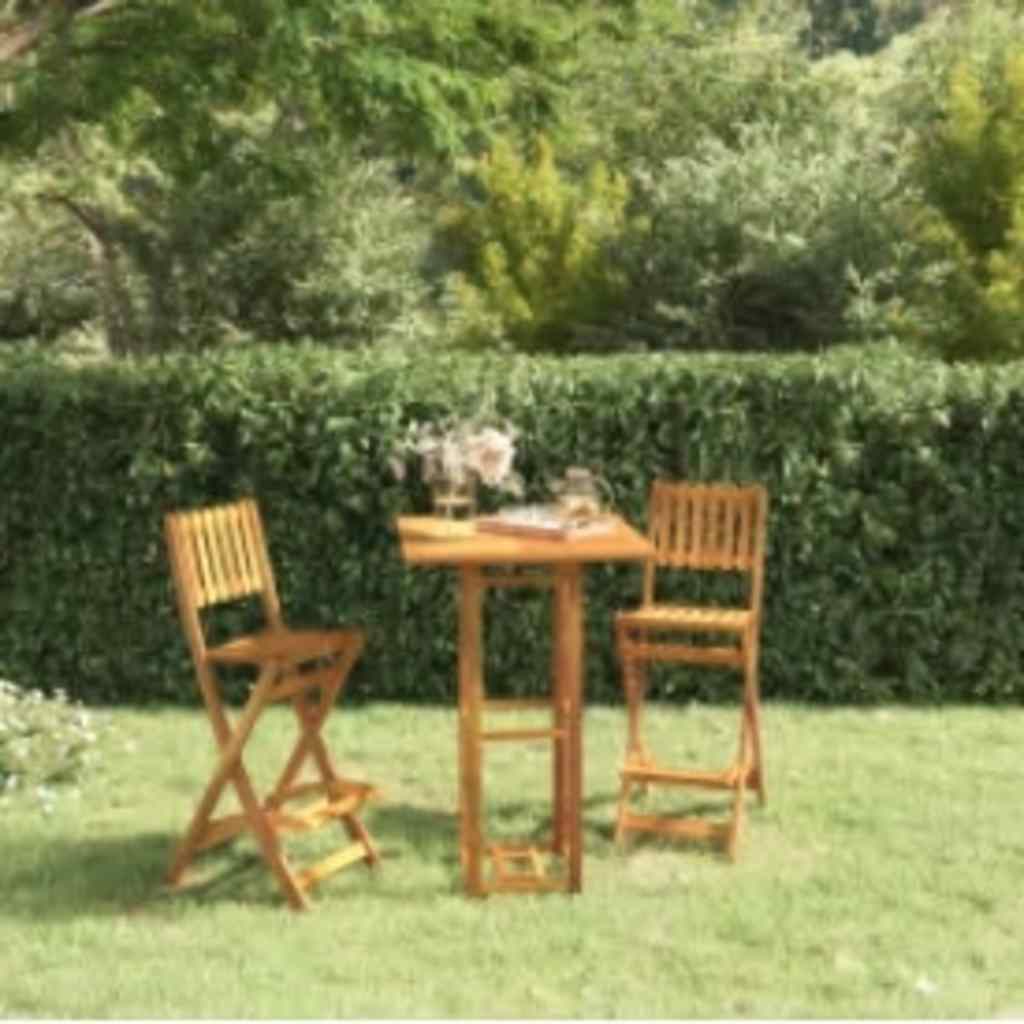 bistrobord 75x75x110 cm massivt akacietræ