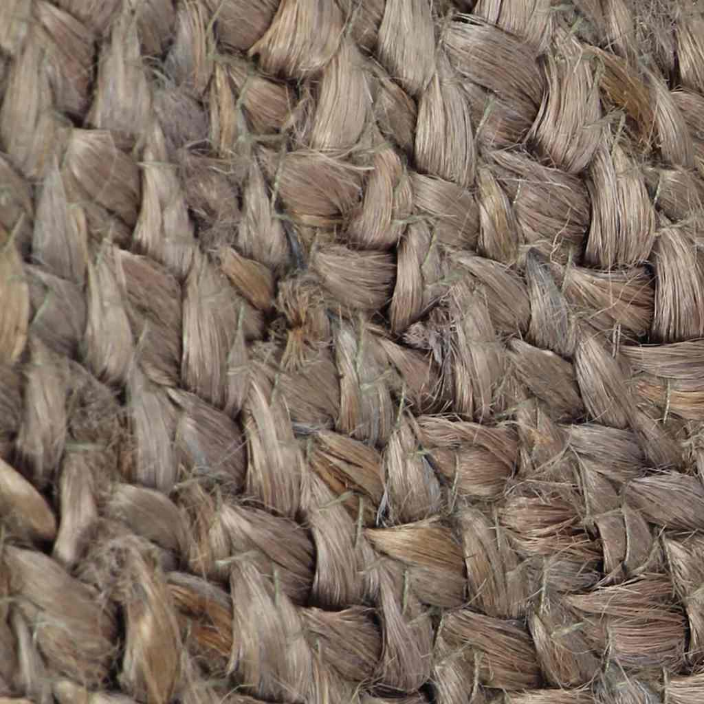 håndlavet gulvtæppe 240 cm rundt jute grå