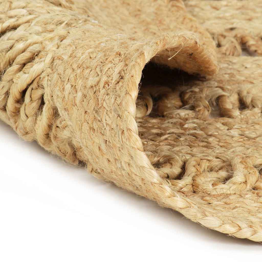 håndlavet tæppe flettet jute 210 cm