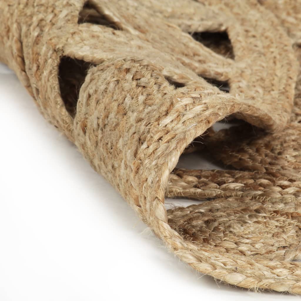 håndlavet tæppe flettet jute 180 cm