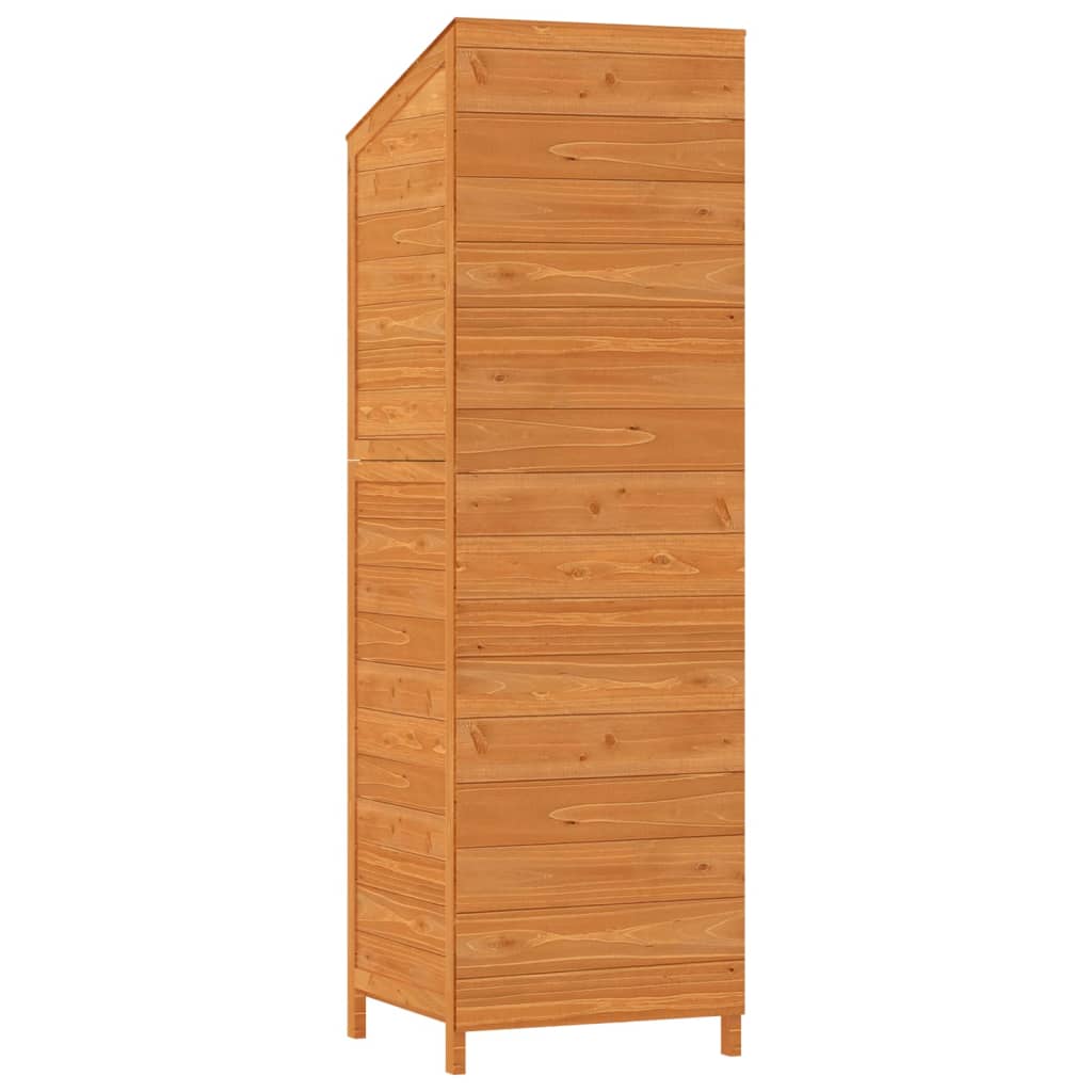 haveskur 55x52x174,5 cm massivt grantræ brun