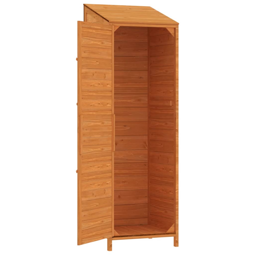 haveskur 55x52x174,5 cm massivt grantræ brun