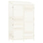 haveskur 102x52x174,5 cm massivt grantræ hvid