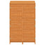 haveskur 102x52x174,5 cm massivt grantræ brun
