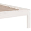 sengeramme 140x190 cm massivt fyrretræ hvid
