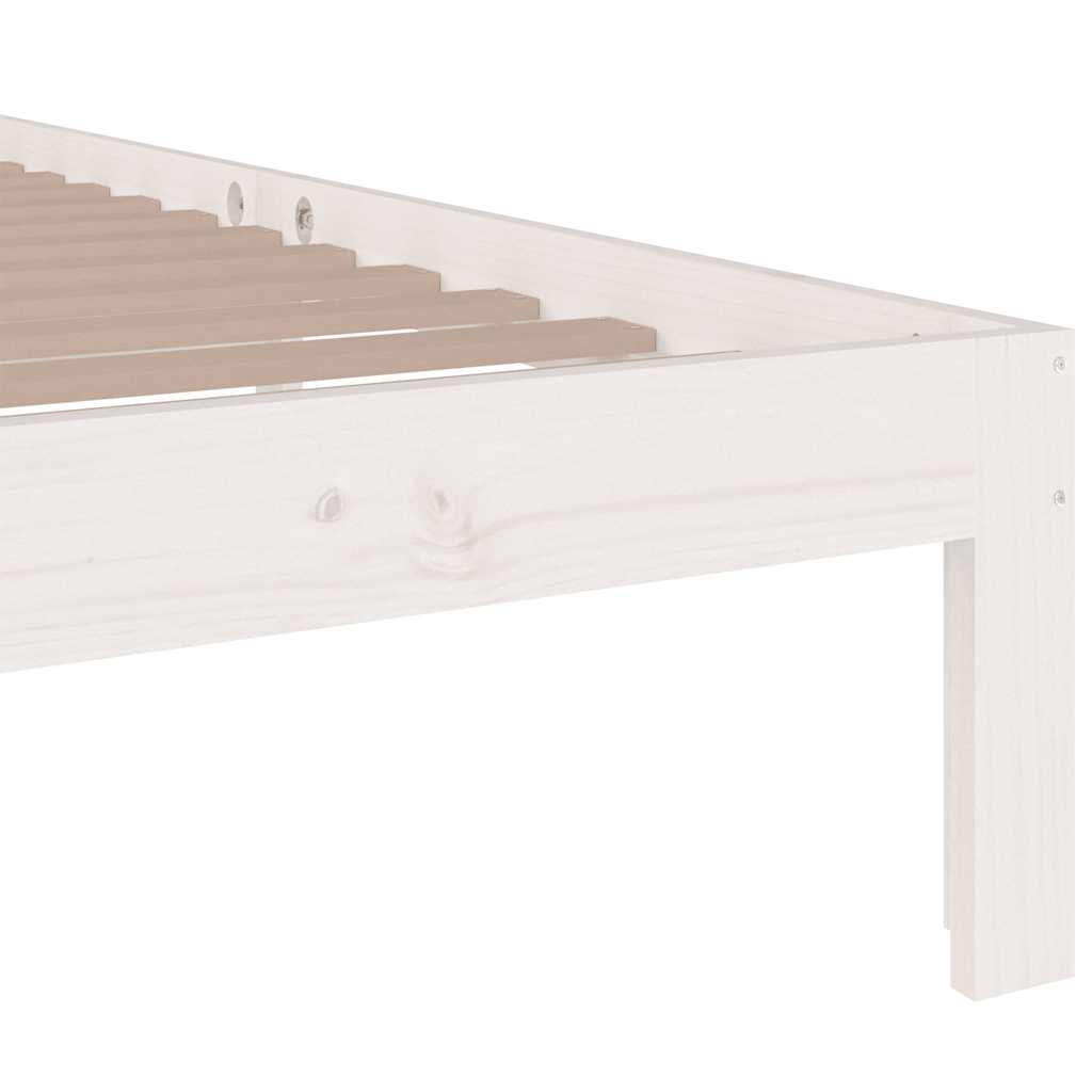 sengeramme 100x200 cm massivt fyrretræ hvid