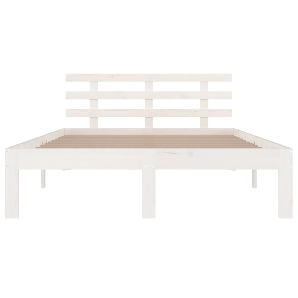 sengeramme 140x200 cm massivt træ hvid