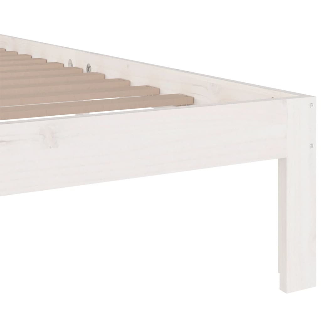 sengeramme 140x200 cm massivt træ hvid