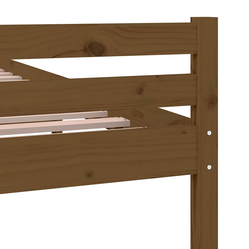 sengeramme 75x190 cm Small Single massivt træ gyldenbrun