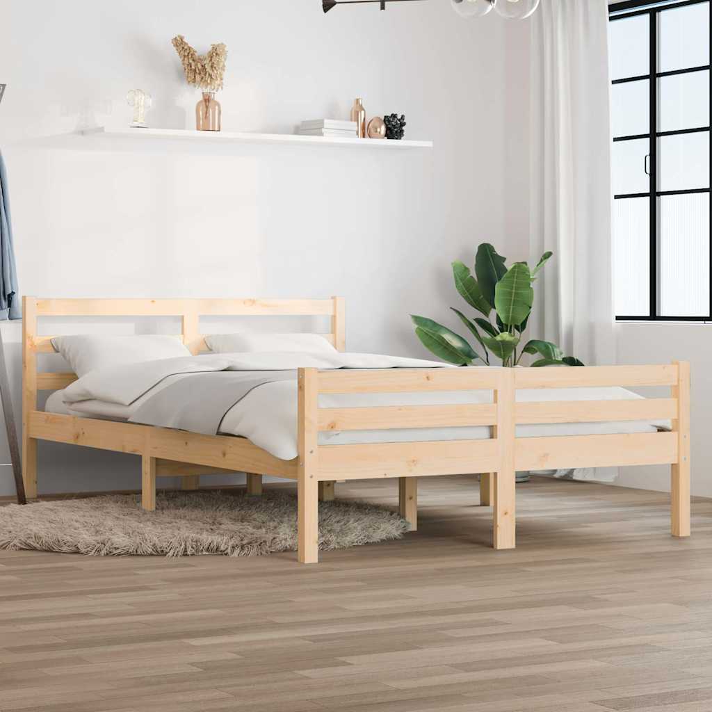 sengeramme 135x190 cm massivt træ