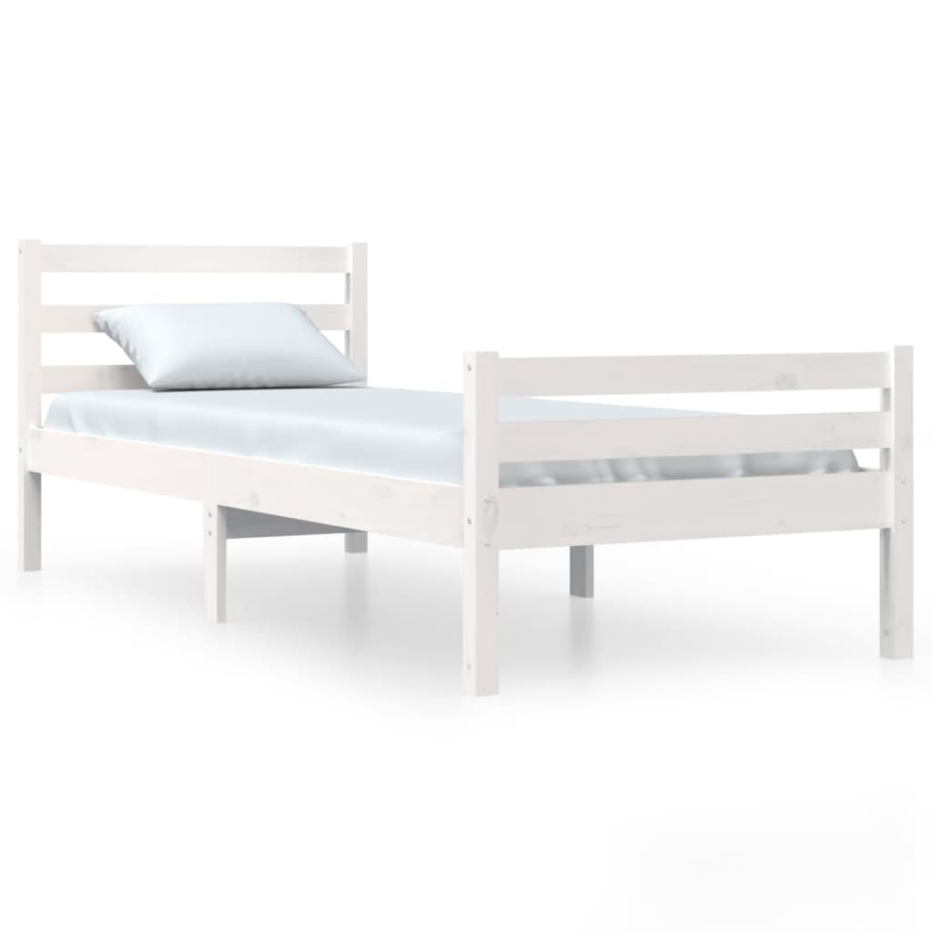 sengeramme 100x200 cm massivt træ hvid