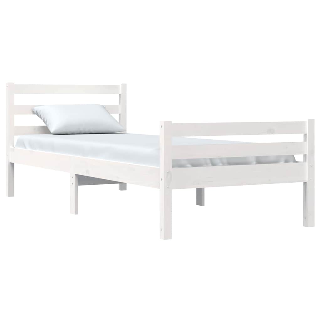 sengeramme 100x200 cm massivt træ hvid