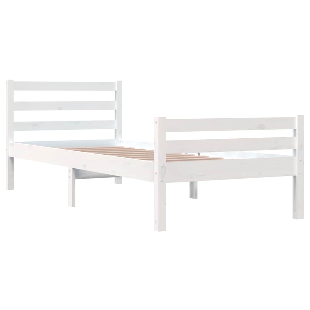 sengeramme 100x200 cm massivt træ hvid