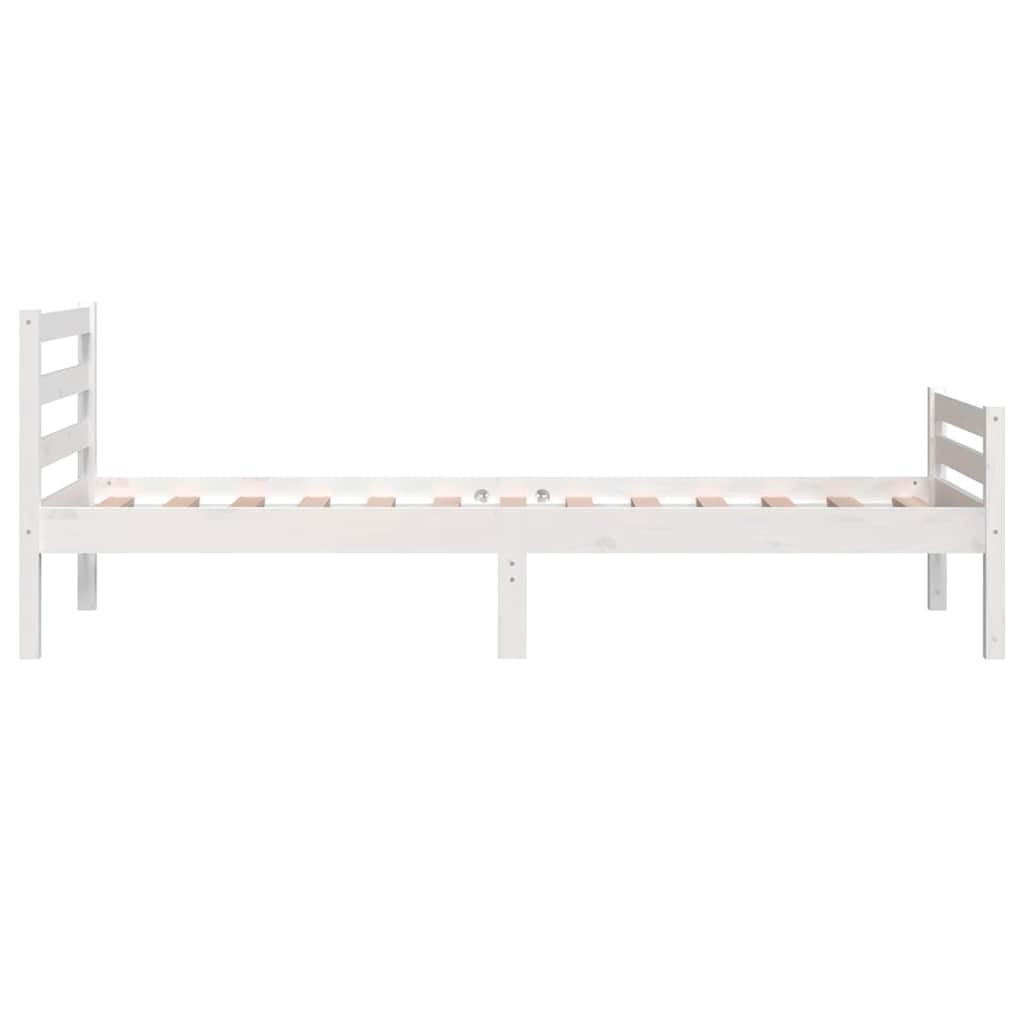 sengeramme 100x200 cm massivt træ hvid