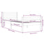sengeramme 100x200 cm massivt træ sort