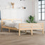 sengeramme uden madras 140x200 cm massivt træ
