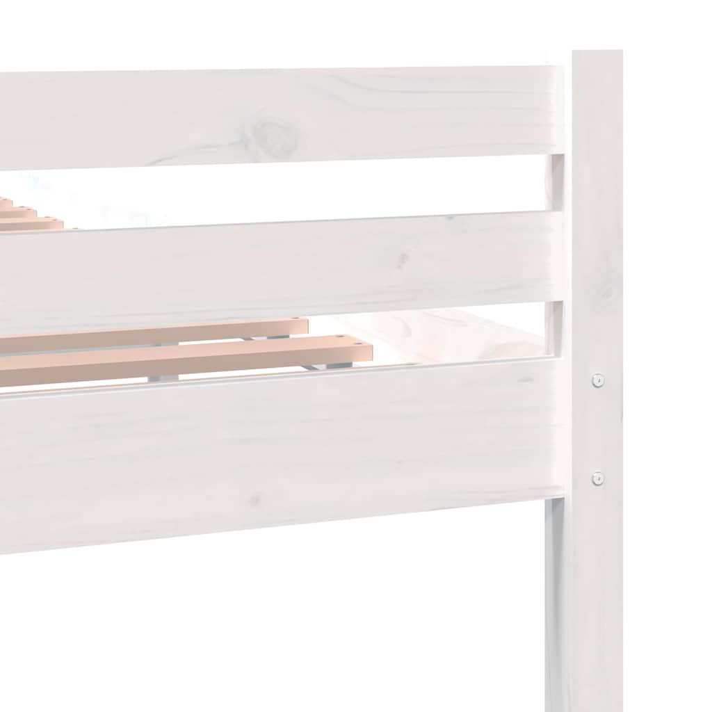sengeramme 150x200 cm King Size massivt fyrretræ hvid