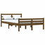 sengeramme 150x200 cm King Size massivt træ gyldenbrun