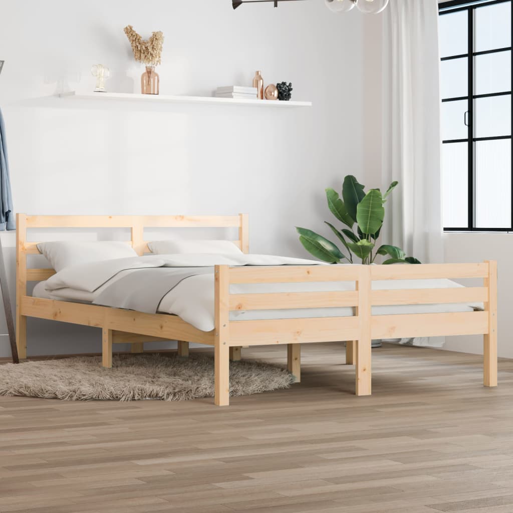 sengeramme uden madras 160x200 cm massivt træ