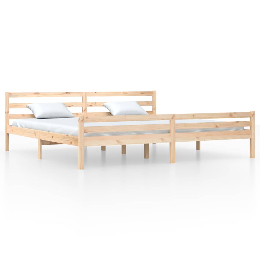 sengeramme uden madras 200x200 cm massivt træ