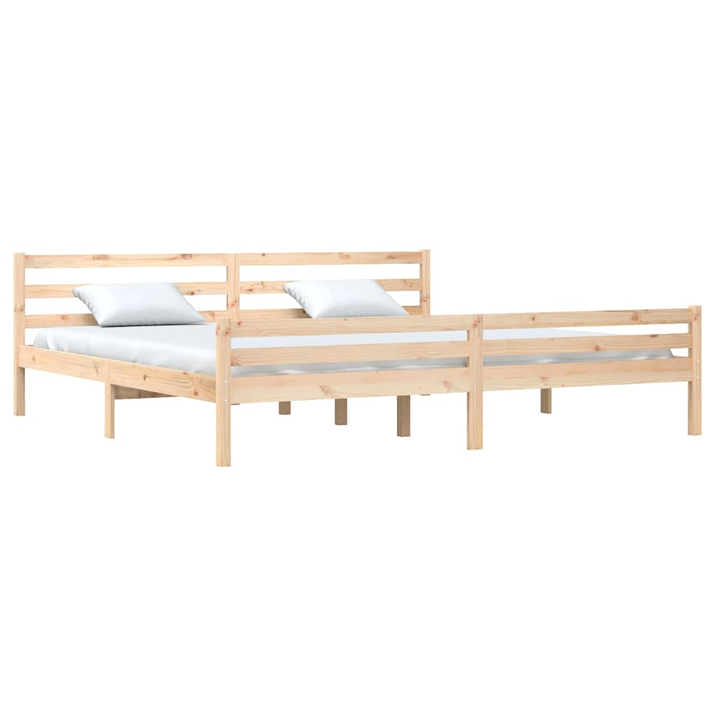 sengeramme uden madras 200x200 cm massivt træ