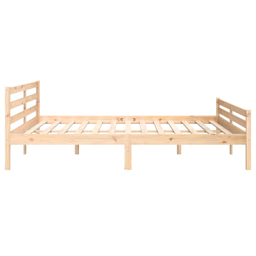 sengeramme uden madras 200x200 cm massivt træ