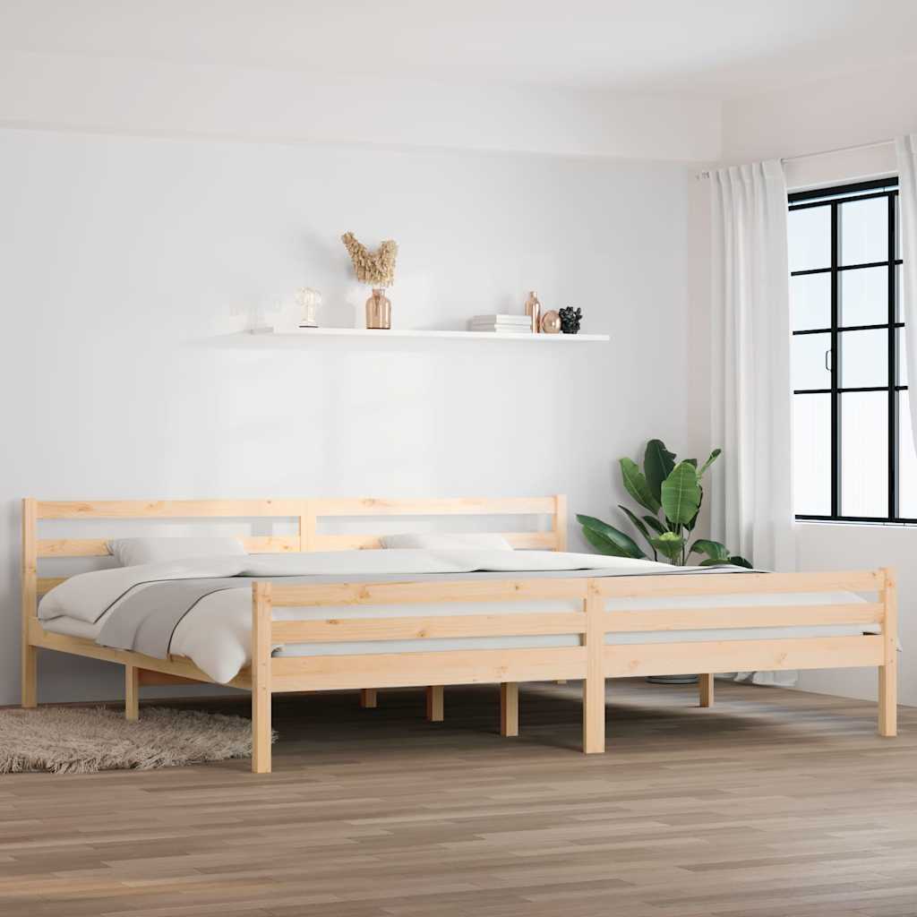 sengeramme uden madras 200x200 cm massivt træ