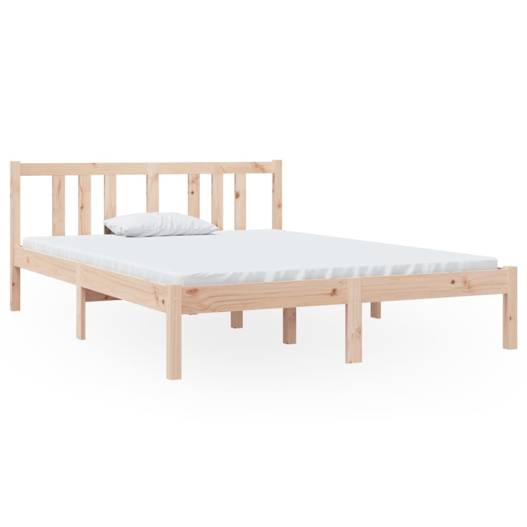 sengeramme 135x190 cm massivt træ