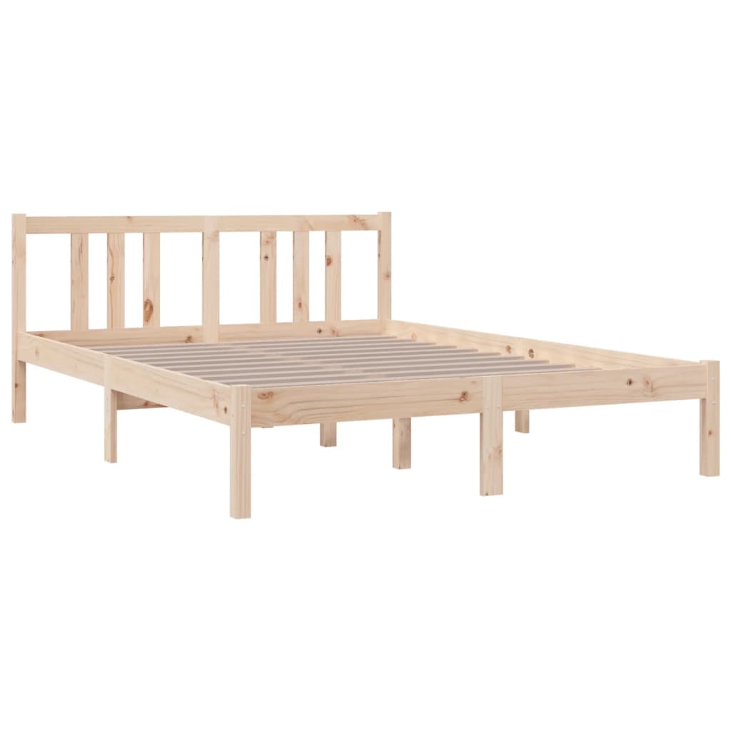 sengeramme 135x190 cm massivt træ