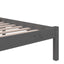 sengeramme 135x190 cm Double massivt fyrretræ grå