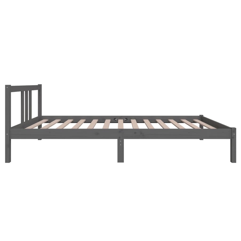 sengeramme 100x200 cm massivt træ grå
