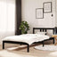 sengeramme 100x200 cm massivt træ sort