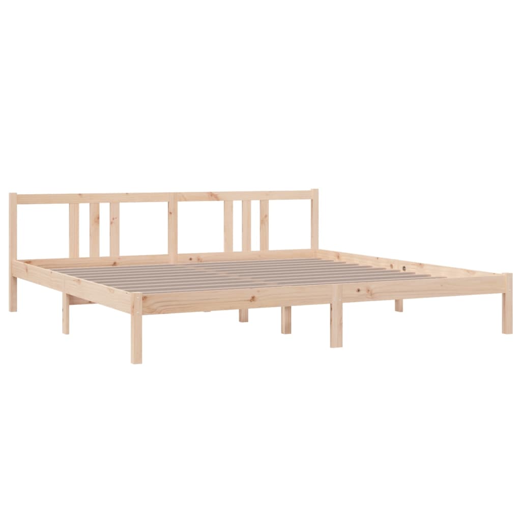 sengeramme uden madras 200x200 cm massivt træ