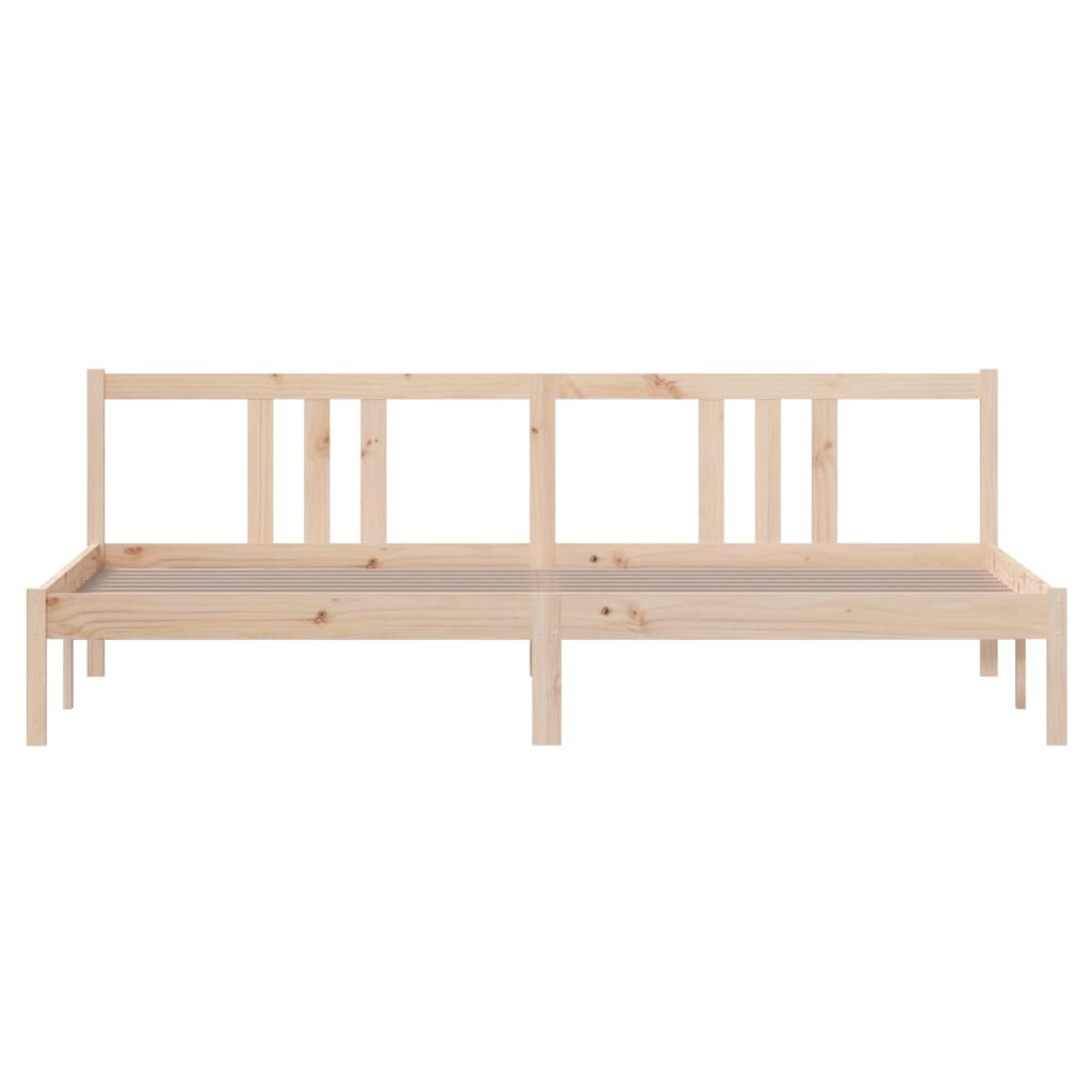 sengeramme uden madras 200x200 cm massivt træ