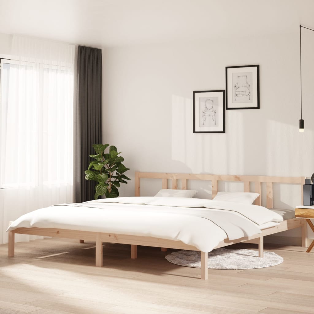 sengeramme uden madras 200x200 cm massivt træ