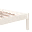 sengeramme 200x200 cm massivt træ hvid