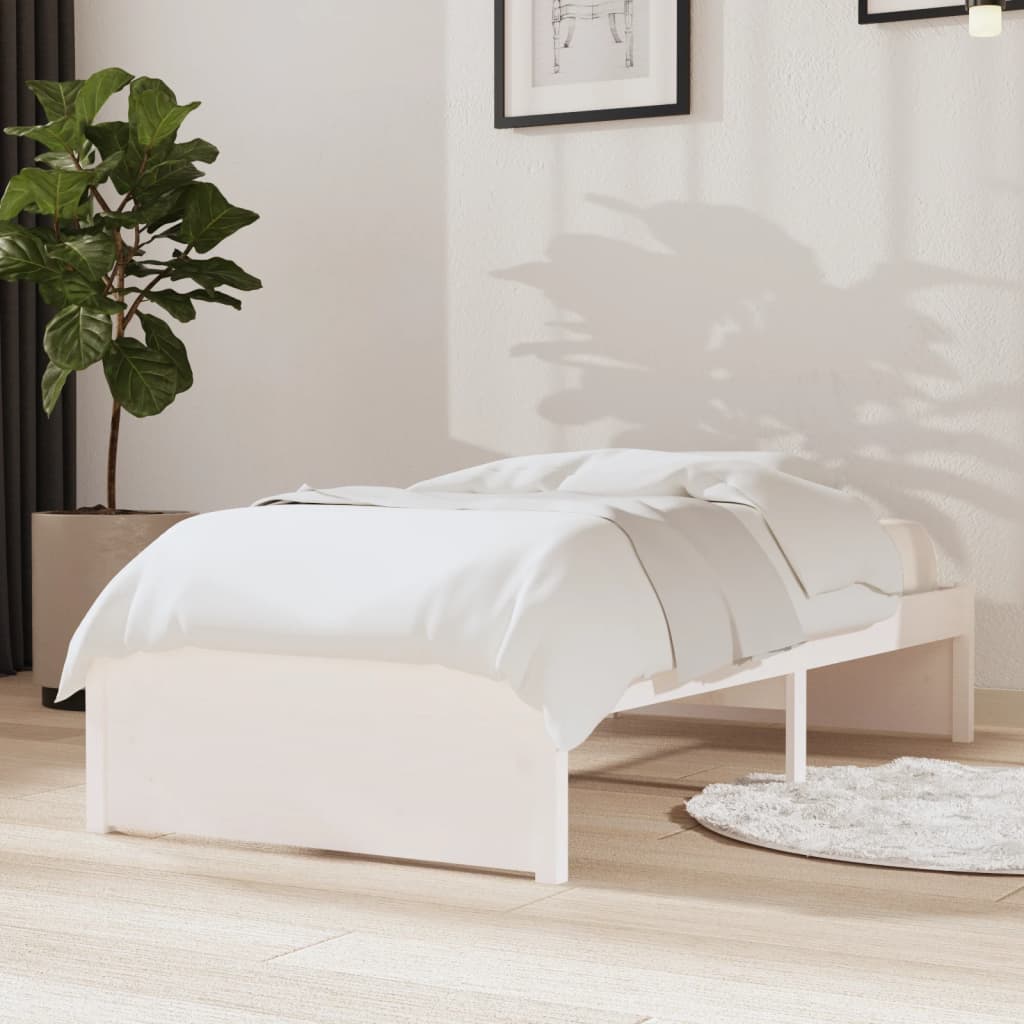 sengeramme 75x190 cm Small Single massivt træ hvid