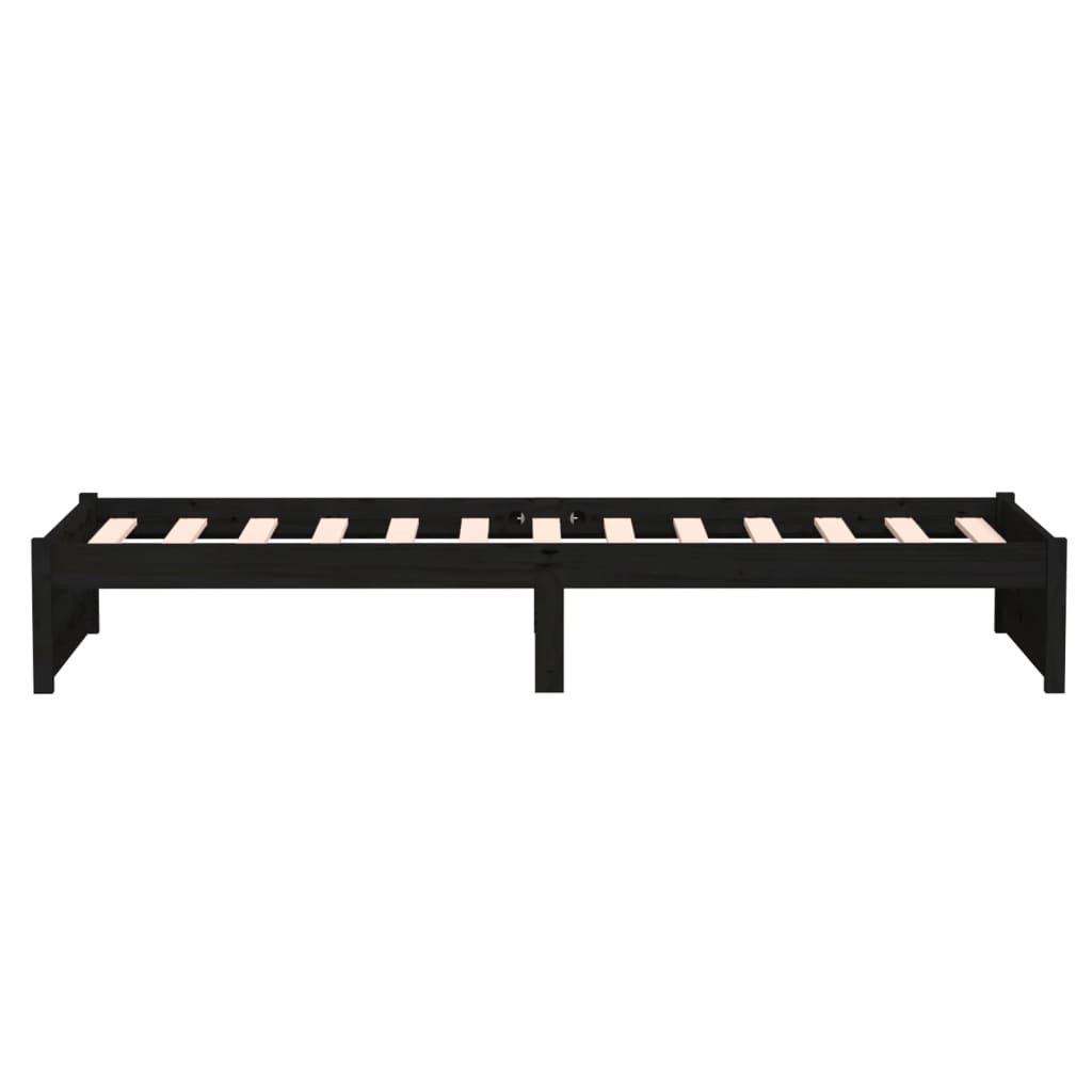 sengeramme 75x190 cm Small Single massivt træ sort