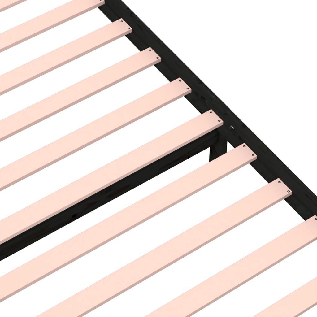 sengeramme 75x190 cm Small Single massivt træ sort