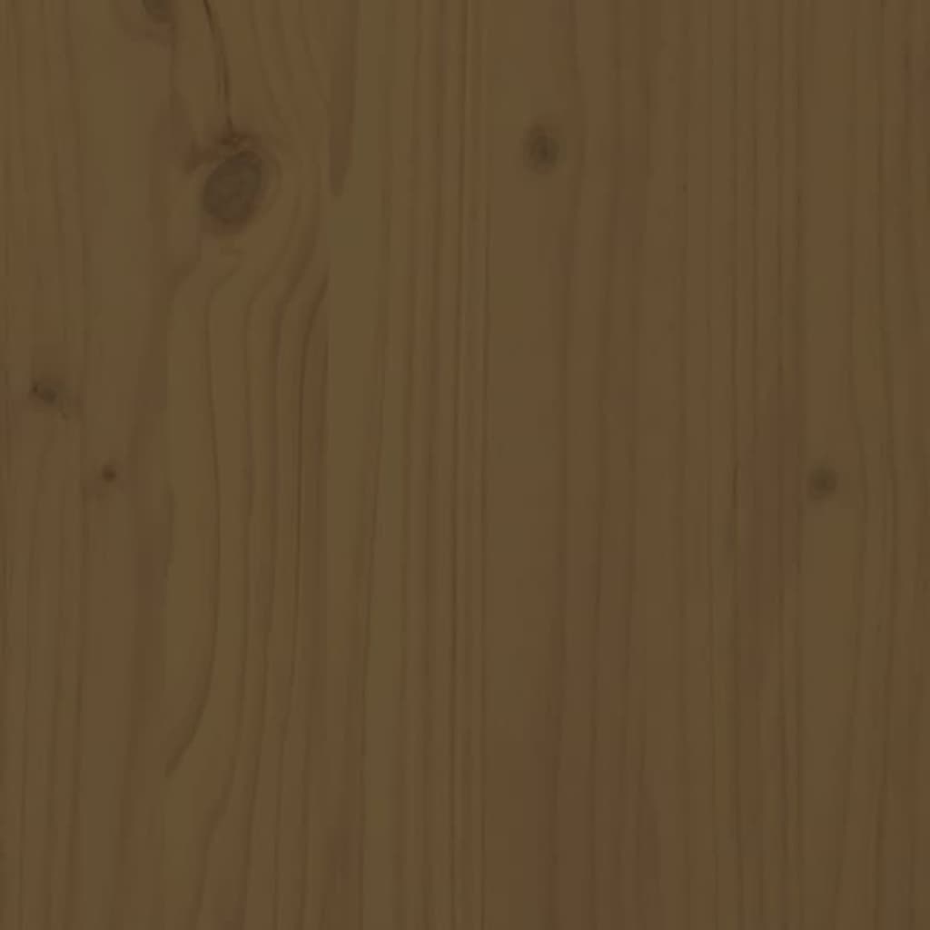 sengeramme 90x190 cm Single massivt træ gyldenbrun