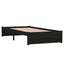 sengeramme 90x190 cm Single massivt træ sort