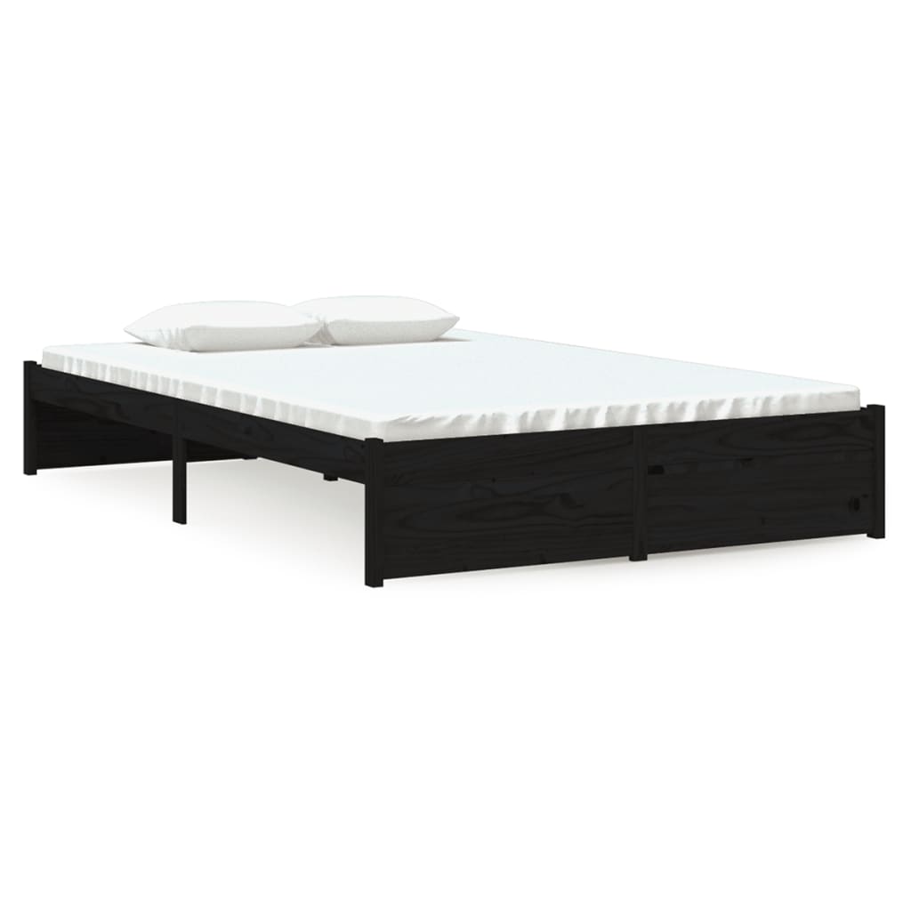 sengeramme 120x190 cm Small Double massivt træ sort