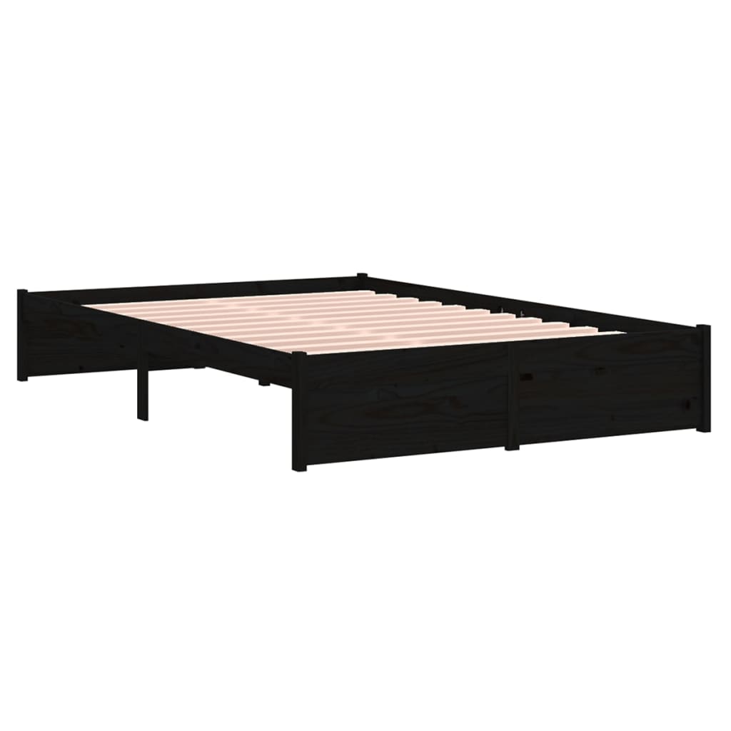 sengeramme 120x190 cm Small Double massivt træ sort