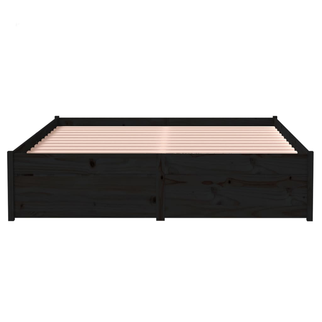 sengeramme 120x190 cm Small Double massivt træ sort