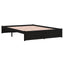 sengeramme 140x190 cm massivt træ sort
