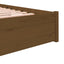 sengeramme 200x200 cm massivt træ gyldenbrun