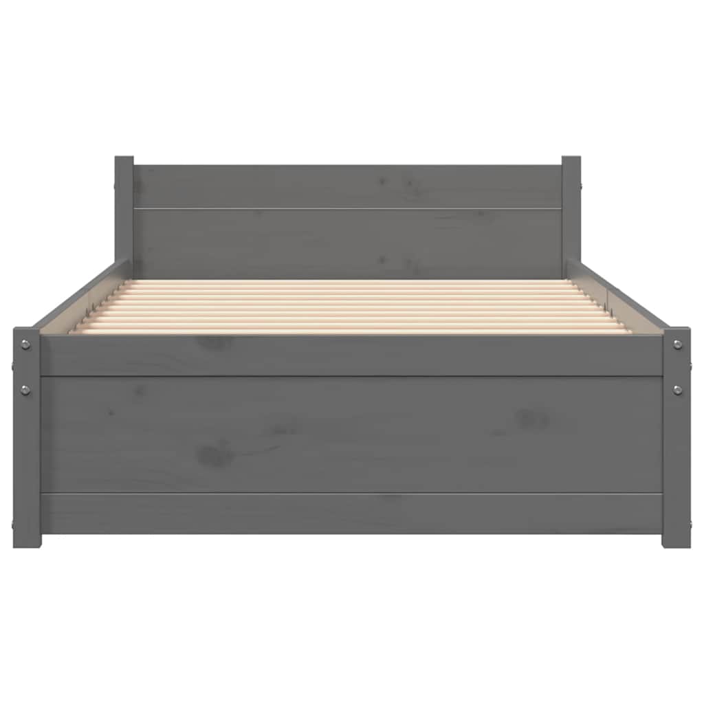 sengeramme 75x190 cm Small Single massivt træ grå