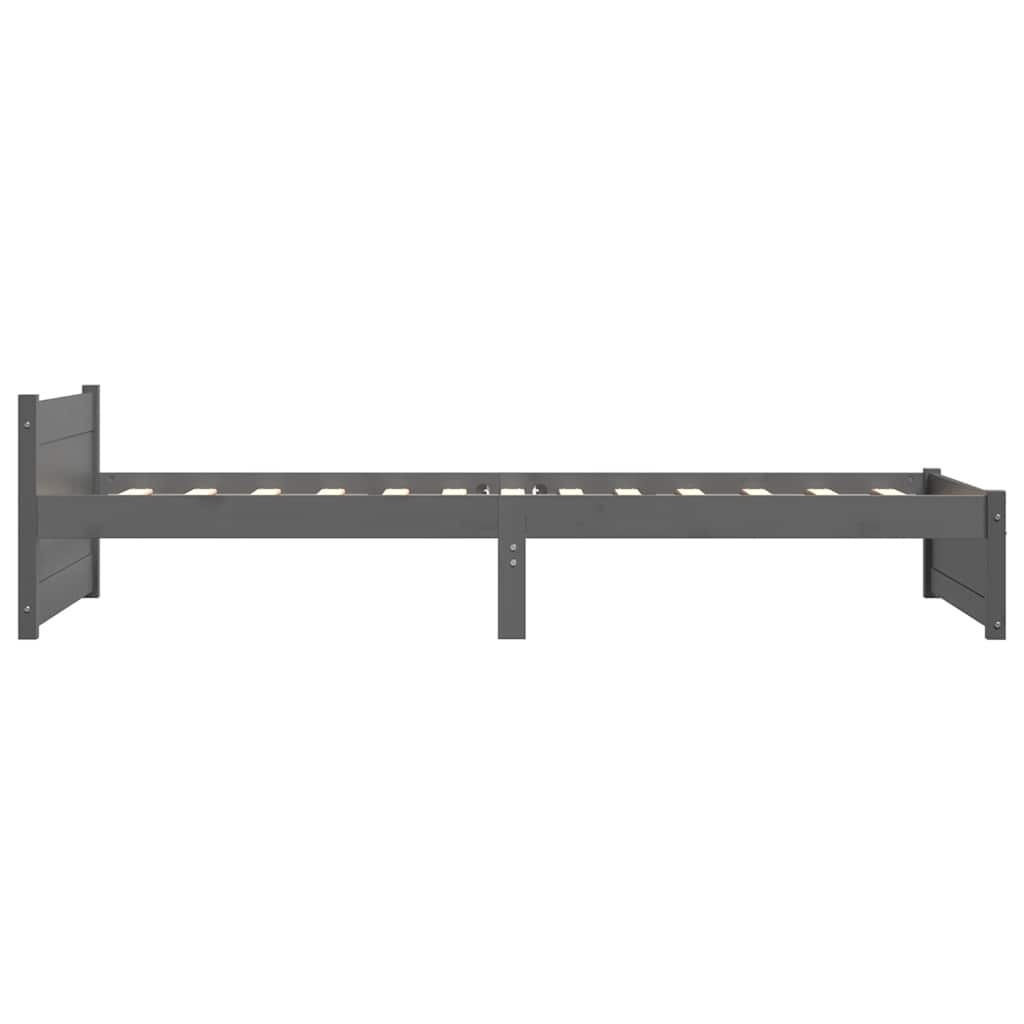 sengeramme 75x190 cm Small Single massivt træ grå