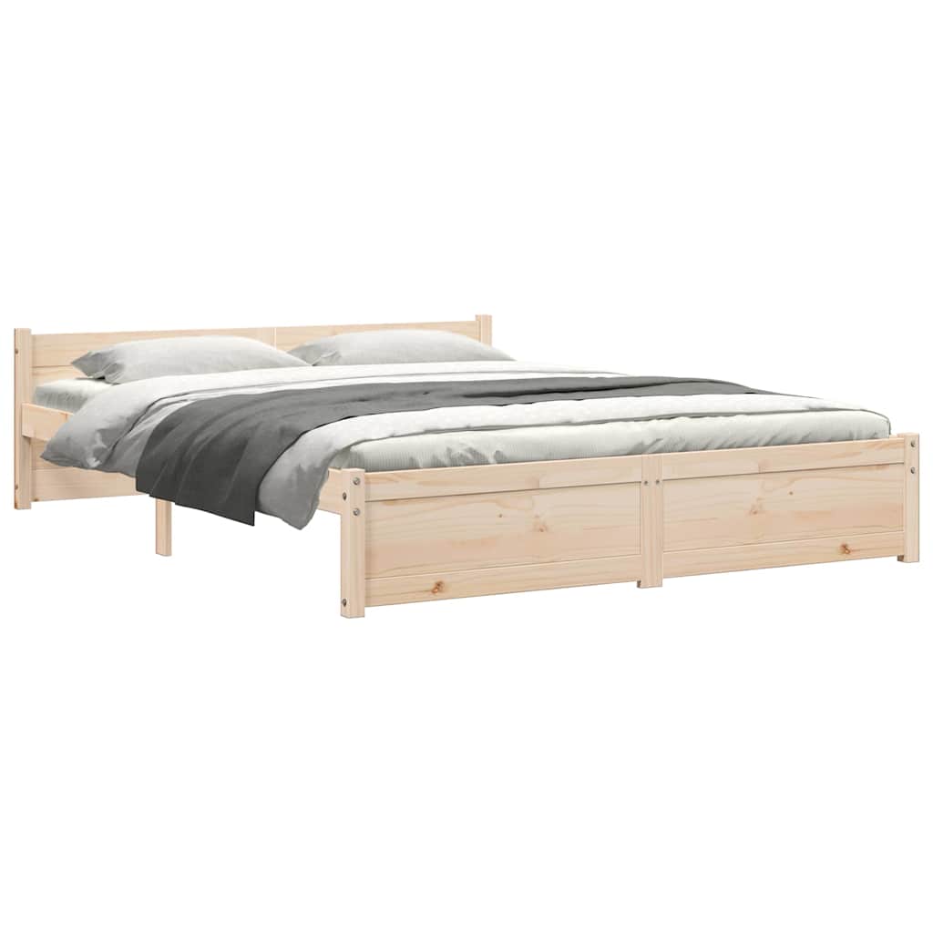 sengeramme 135x190 cm massivt træ