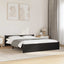 sengeramme 135x190 cm Double massivt fyrretræ sort